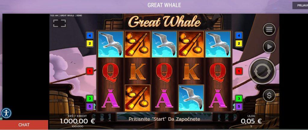 great whale slot screenshot by fazi