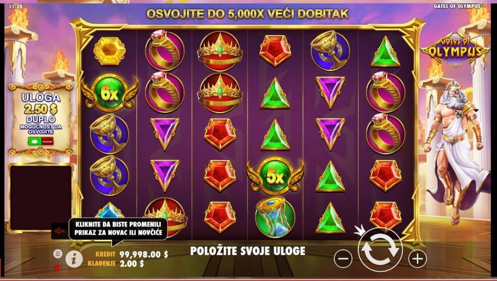 gates of olympus slot screenshot by pragmatic play