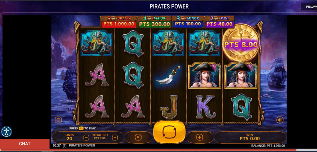 pirates power slot screenshot by expanse studios